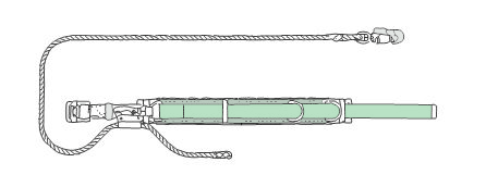 胴ベルト型安全帯（Ｕ字つり専用）十Ｕ字つり専用ランヤード